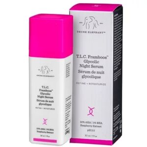 (OBO)Drunk Elephant T.L.C Framboos Glycolic Night Serum, 1oz